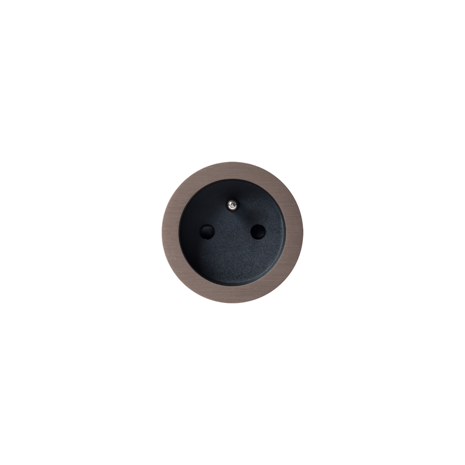 Rond 2.0 - multifit prise b-f bronze foncé/noir 